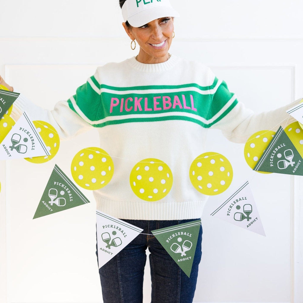 Pickleball Party Banner Set -  My Mind's Eye Pickleball Party Supplies Bunting Pickleball Party Banner Set