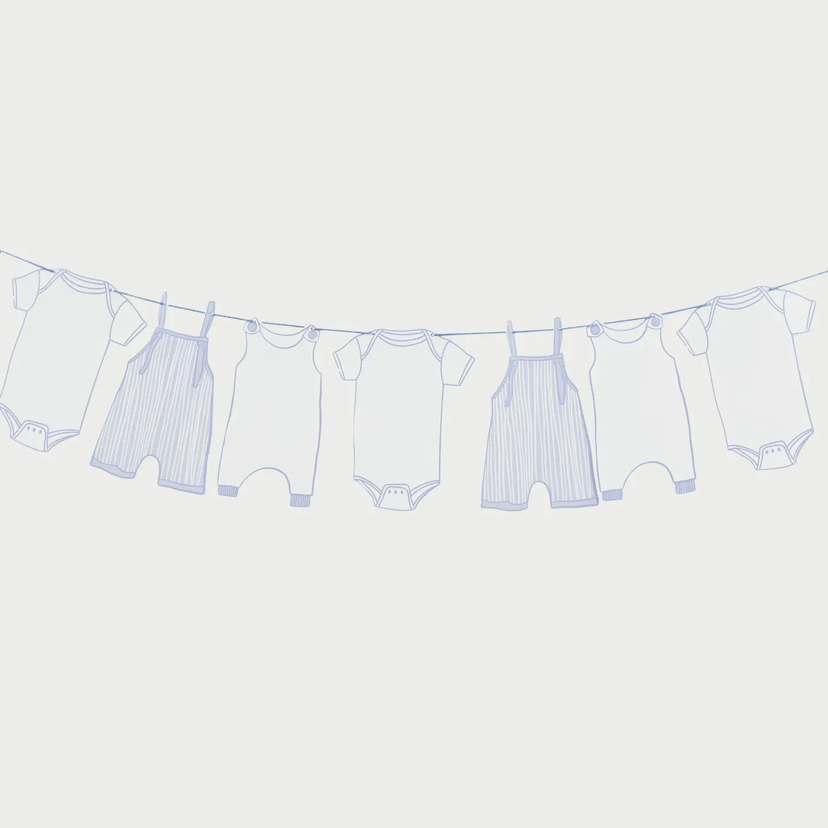 Pink Blue Grow Card Garland - 2.5m - Baby Shower Supplies Bunting Blue Baby Grow Garland - 2.5m