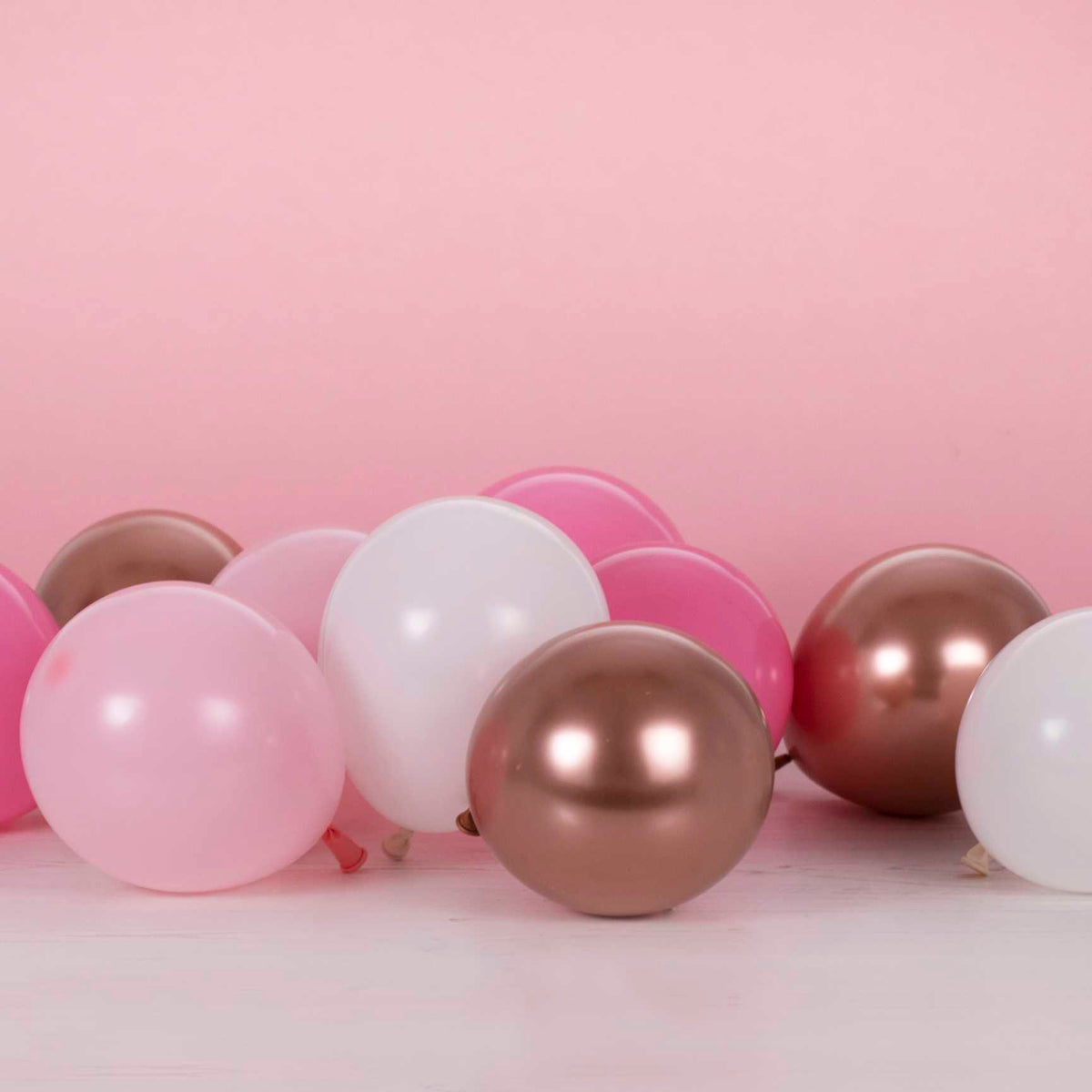Balloons Pink Blush & Rose Gold Balloon Mosaic 40 x Balloon Pack