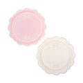 Pink Bows Large Scallop Party Plates x 8 - My Mind's Eye Disposable Plates Pink Bows Large Scallop Party Plates x 8