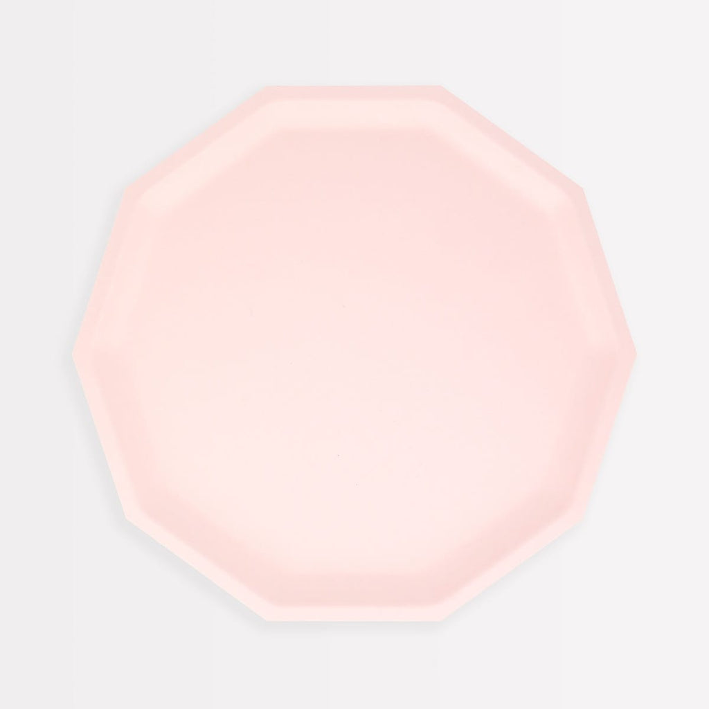 Pink Decagon Compostable Side Party Plates x 8 | Meri Meri party plates Pink Decagon Compostable Side Party Plates x 8