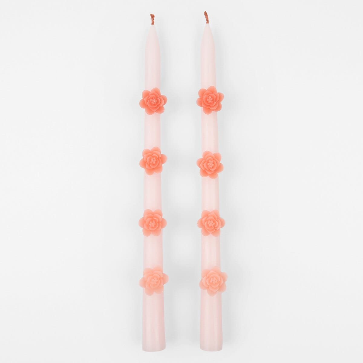 Pink Flower Taper Candles x 2 | Meri Meri Candle Pink Flower Taper Candles x 2