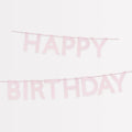 Pink Happy Birthday Party Garland | Meri Meri Bunting Pink Happy Birthday Party Garland