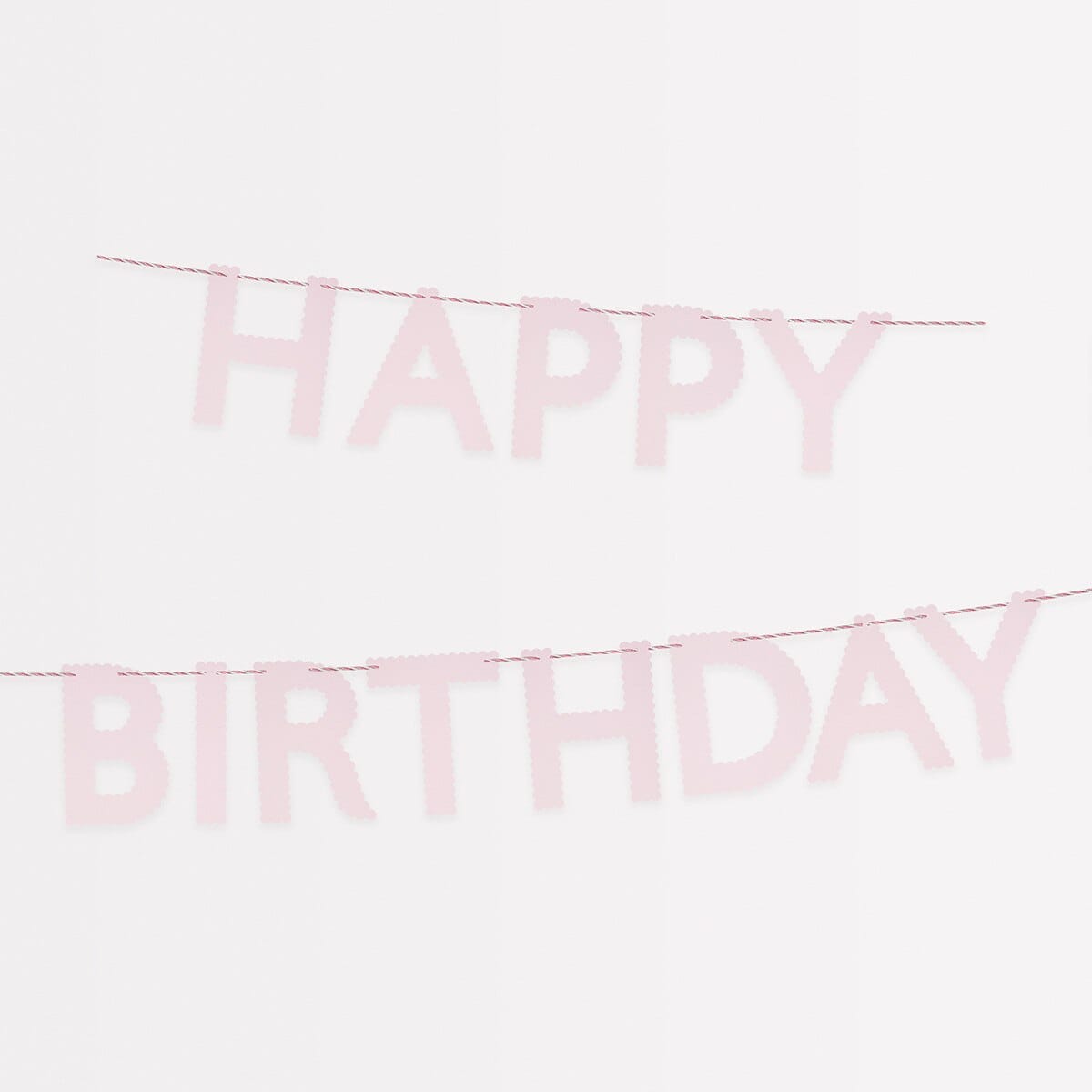 Pink Happy Birthday Party Garland | Meri Meri Bunting Pink Happy Birthday Party Garland