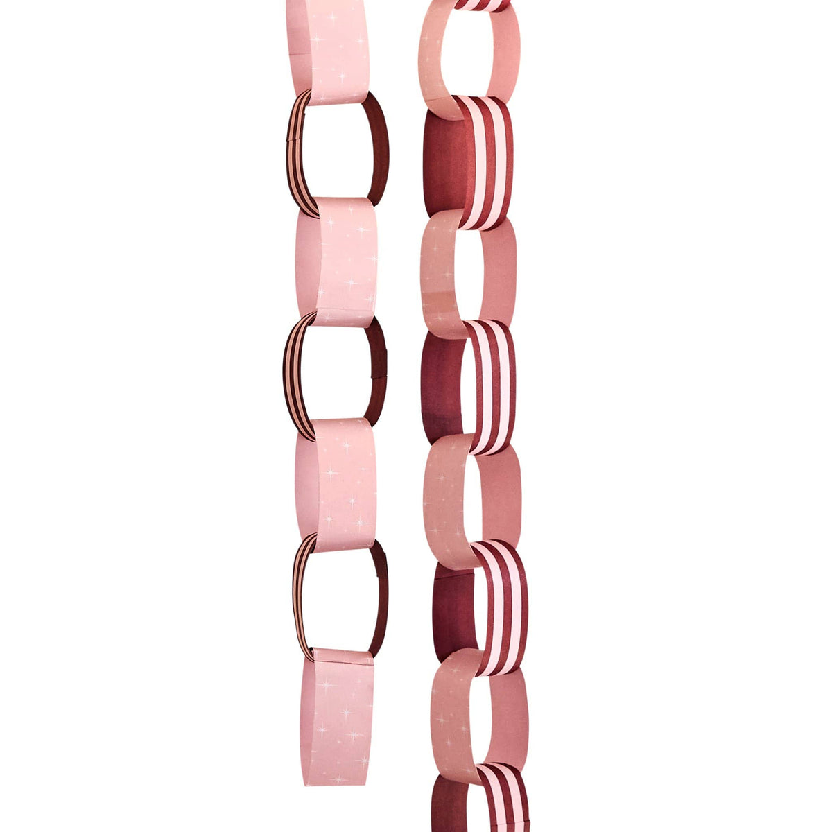 Pink & Red Paper Chains x 48 | Hootyballoo Christmas Decorations Bunting Pink & Red Paper Chains x 48
