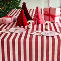 Pink & Red Stripe Paper Tablecloth | Hootyballoo Christmas Tableware Tablecloths Pink & Red Stripe Paper Tablecloth