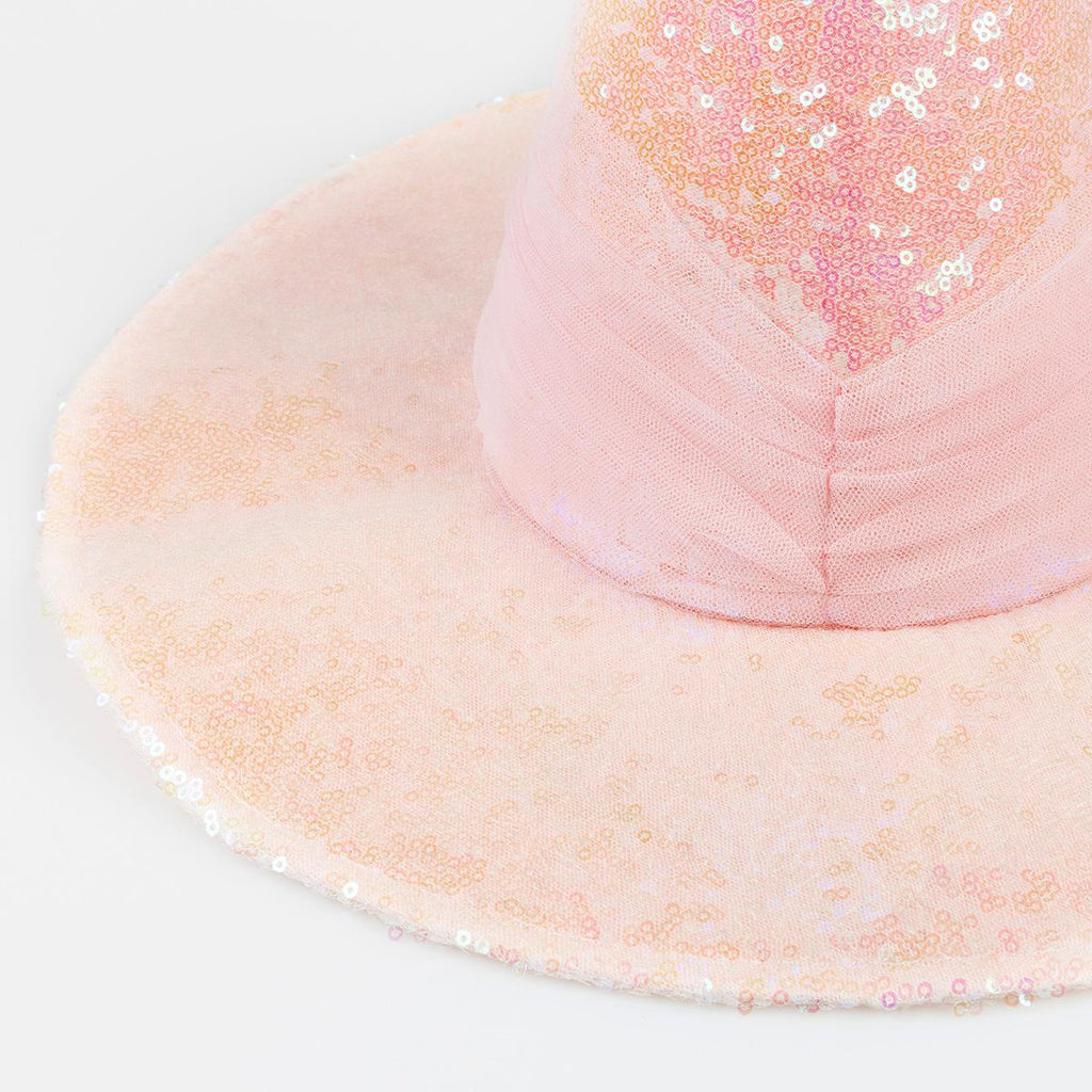 Pink Sequin Witch Party Hat | Meri Meri Halloween Party Party Hats Pink Sequin Witch Party Hat