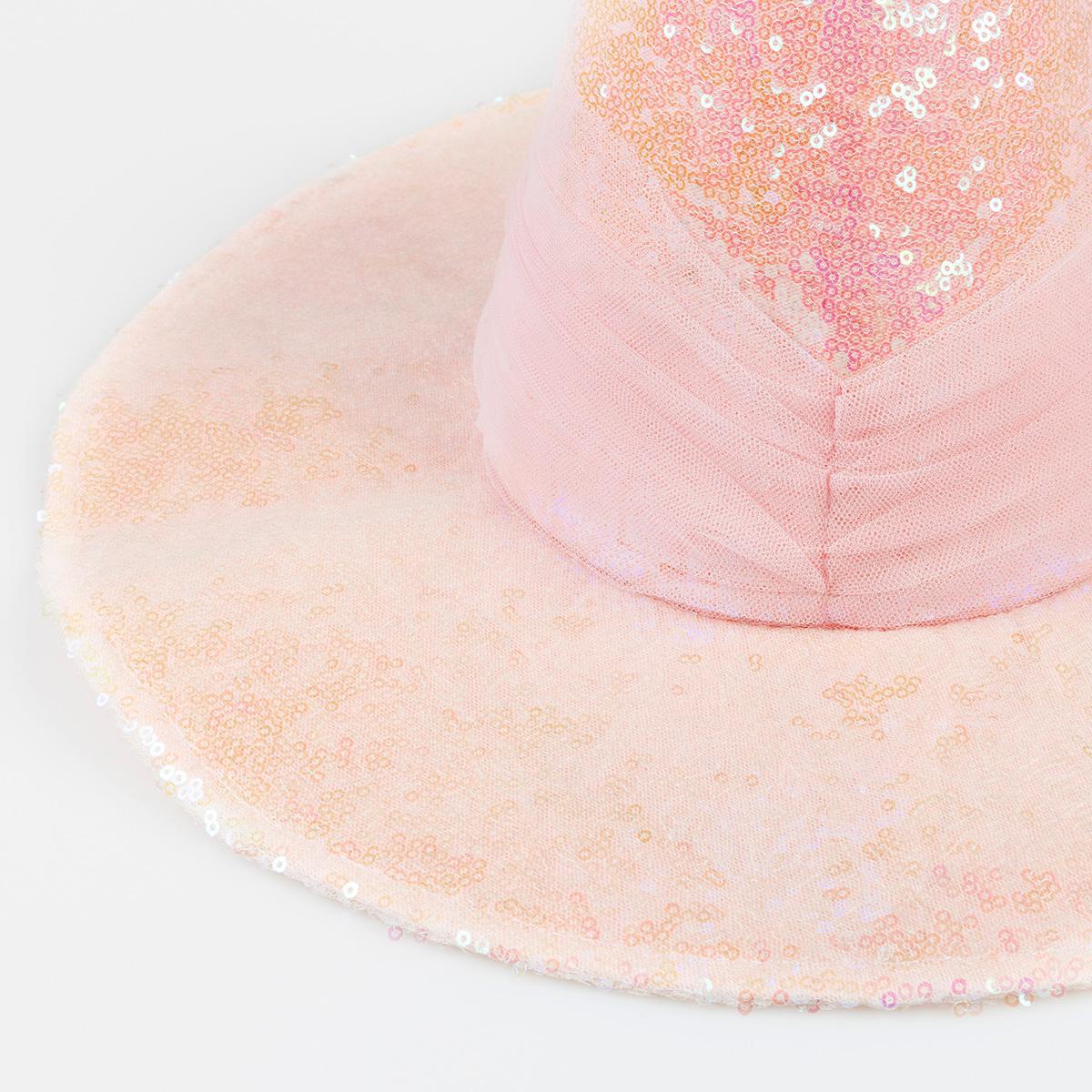 Pink Sequin Witch Party Hat | Meri Meri Halloween Party Party Hats Pink Sequin Witch Party Hat