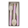 Pink Wooden Party Cutlery Set x 24 | Meri Meri Party Cutlery Pink Handle Wooden Party Cutlery Set x 24