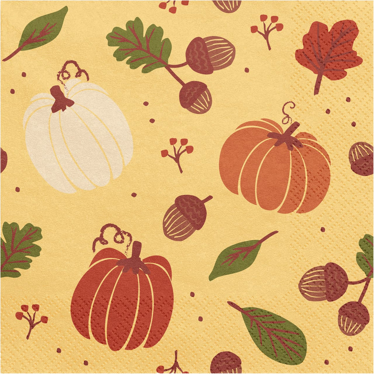 Pumpkins & Acorns Napkins x 20 - Halloween Pumpkin Napkins Paper Napkins Pumpkins & Acorns Napkins x 20 Default