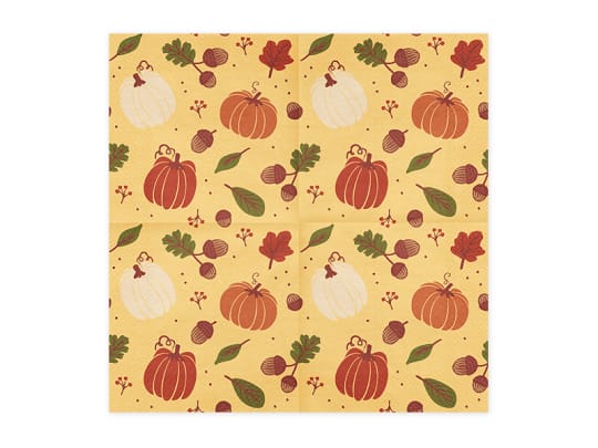 Pumpkins & Acorns Napkins x 20 - Halloween Pumpkin Napkins Paper Napkins Pumpkins & Acorns Napkins x 20 Default