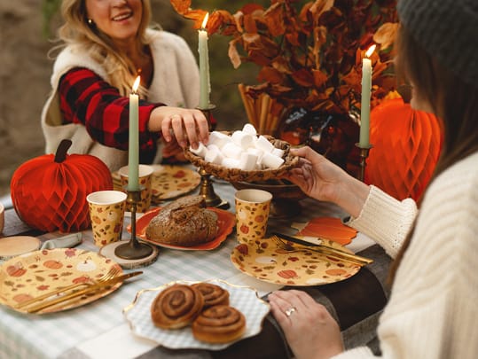Pumpkins & Acorns Plates x 6 Disposable Plates Pumpkins & Acorns Plates x 6 Default