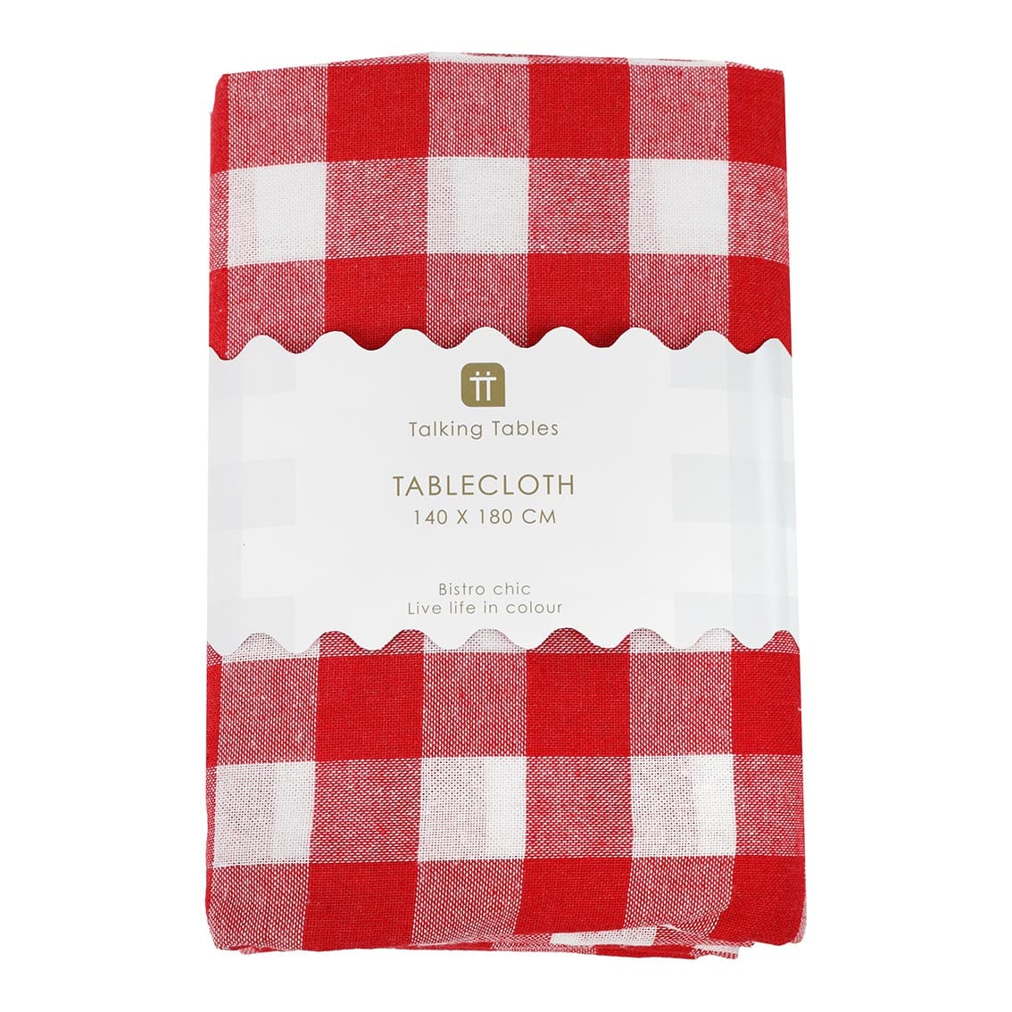 Red & White Fabric Gingham Tablecloth Tablecloths Red & White Fabric Gingham Tablecloth