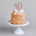 Cake Decorating Supplies Rose Gold Glitter Acrylic 40 Cake Topper