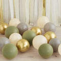 Balloons Sage Green, Gold and White Balloon Mosaic Balloon Pack