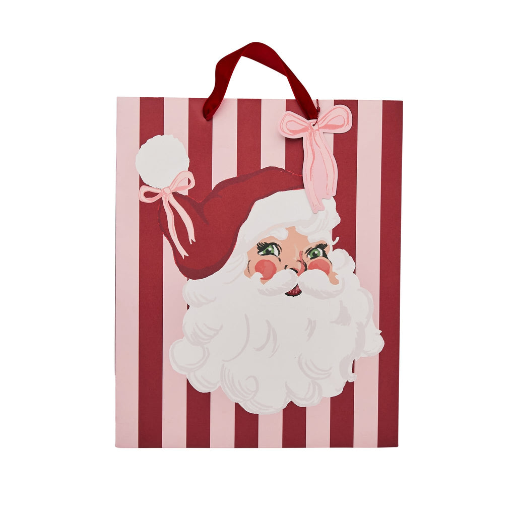 Santa & Stripe Medium Gift Bag | Hootyballoo Christmas Gift Bags Gift Bags Santa & Stripe Medium Gift Bag
