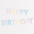 Scallop Pastel Happy Birthday Party Garland | Meri Meri Bunting Scallop Pastel Happy Birthday Party Garland