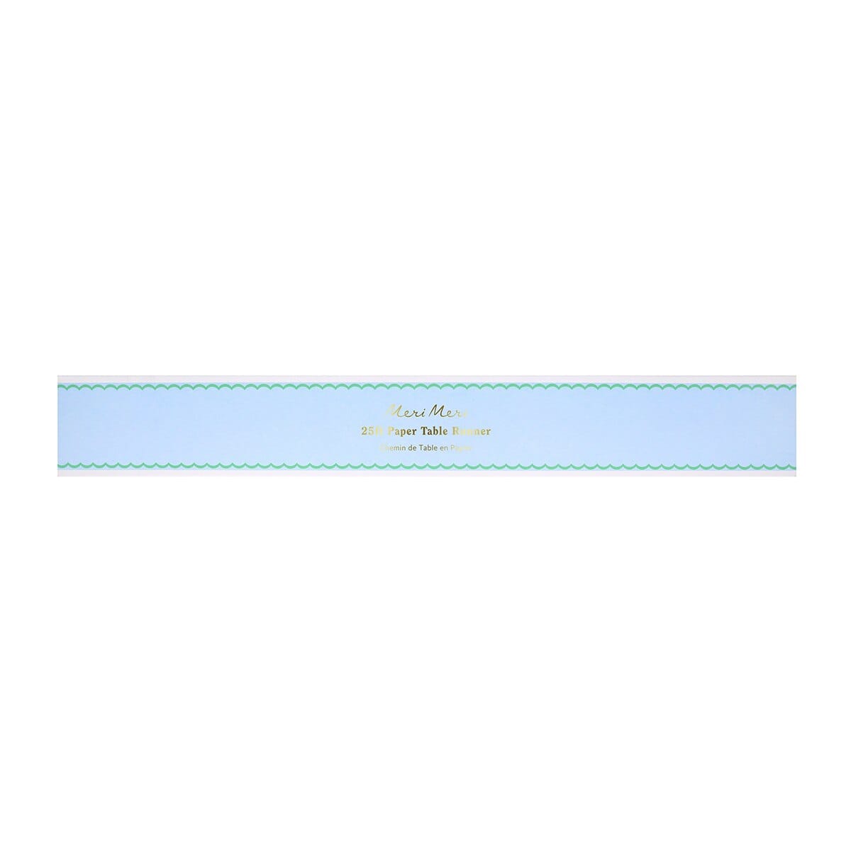 Scalloped Edge Blue Green Paper Table Runner | Meri Meri Tableware Scalloped Edge Blue Green Paper Table Runner