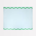 Scalloped Edge Blue Green Paper Table Runner | Meri Meri Tableware Scalloped Edge Blue Green Paper Table Runner
