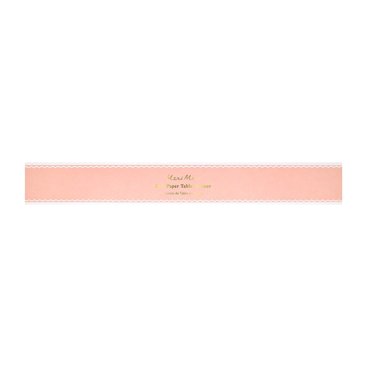 Scalloped Edge Pink Paper Table Runner | Meri Meri Tableware Scalloped Edge Pink Paper Table Runner