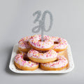 Silver 30 Cake Topper - 30th Birthday Cake Topper Cake Topper Silver 30 Cake Topper