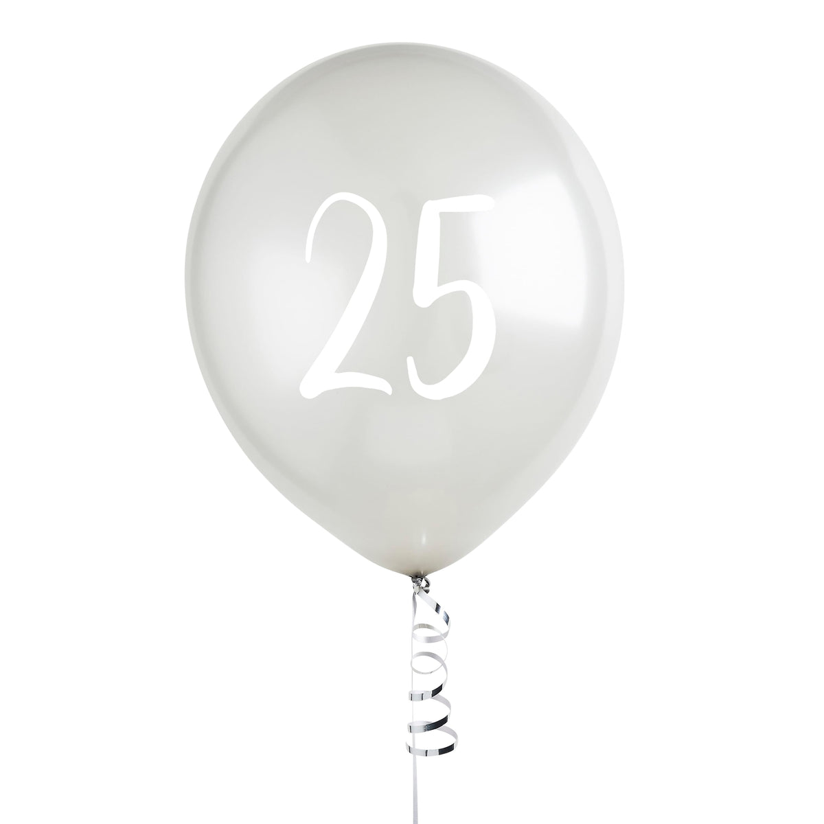 Silver Anniversary Number 25 Balloons x 5 Balloons Silver Anniversary Number 25 Balloons x 5