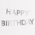 Silver Scallop Happy Birthday Party Garland | Meri Meri Bunting Silver Scallop Happy Birthday Party Garland