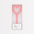 Slim Heart Party Candle | Meri Meri Birthday Candles Slim Heart Party Candle
