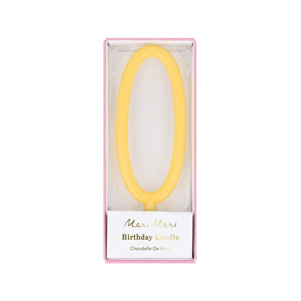 Slim Number 0 Cake Candle | Meri Meri Number Candles Birthday Candles Slim Number 0 Cake Candle