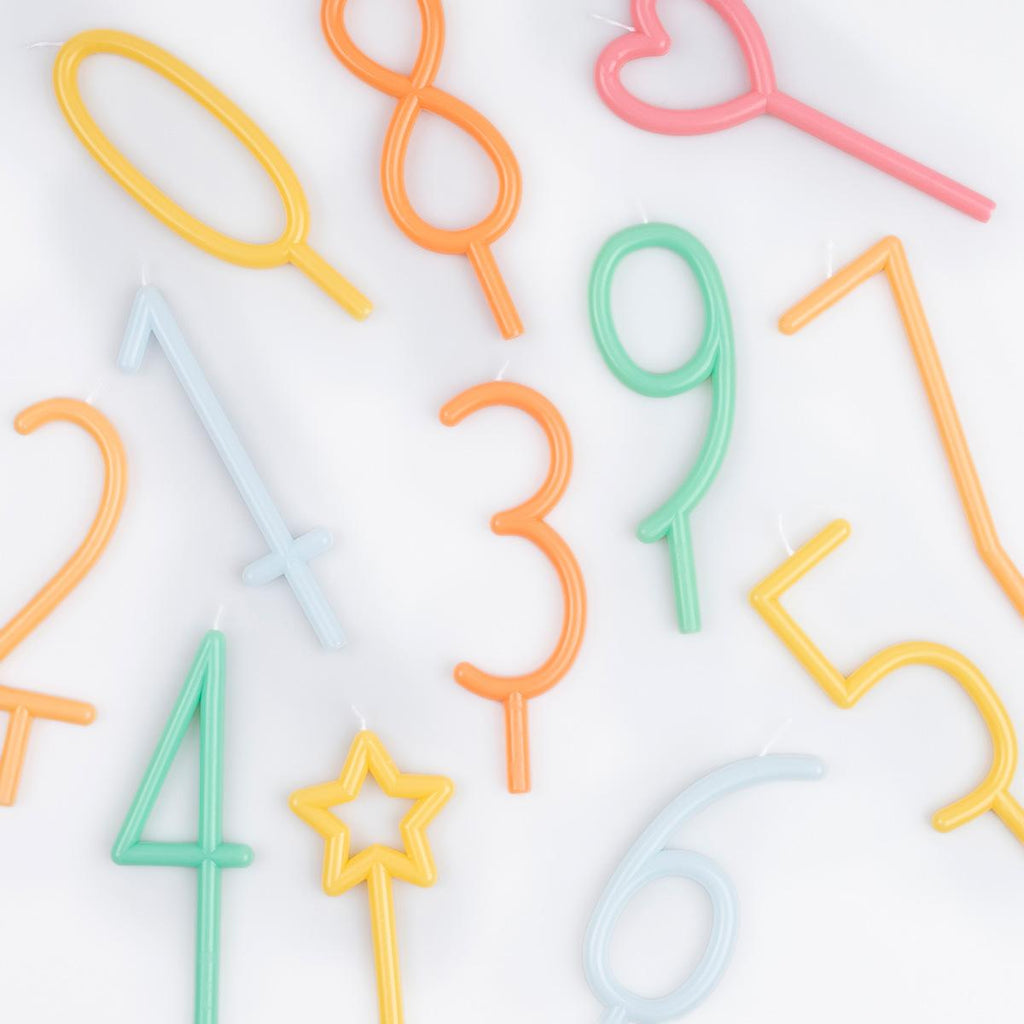 Slim Number 3 Cake Candle | Meri Meri Number Candles Birthday Candles Slim Number 3 Cake Candle