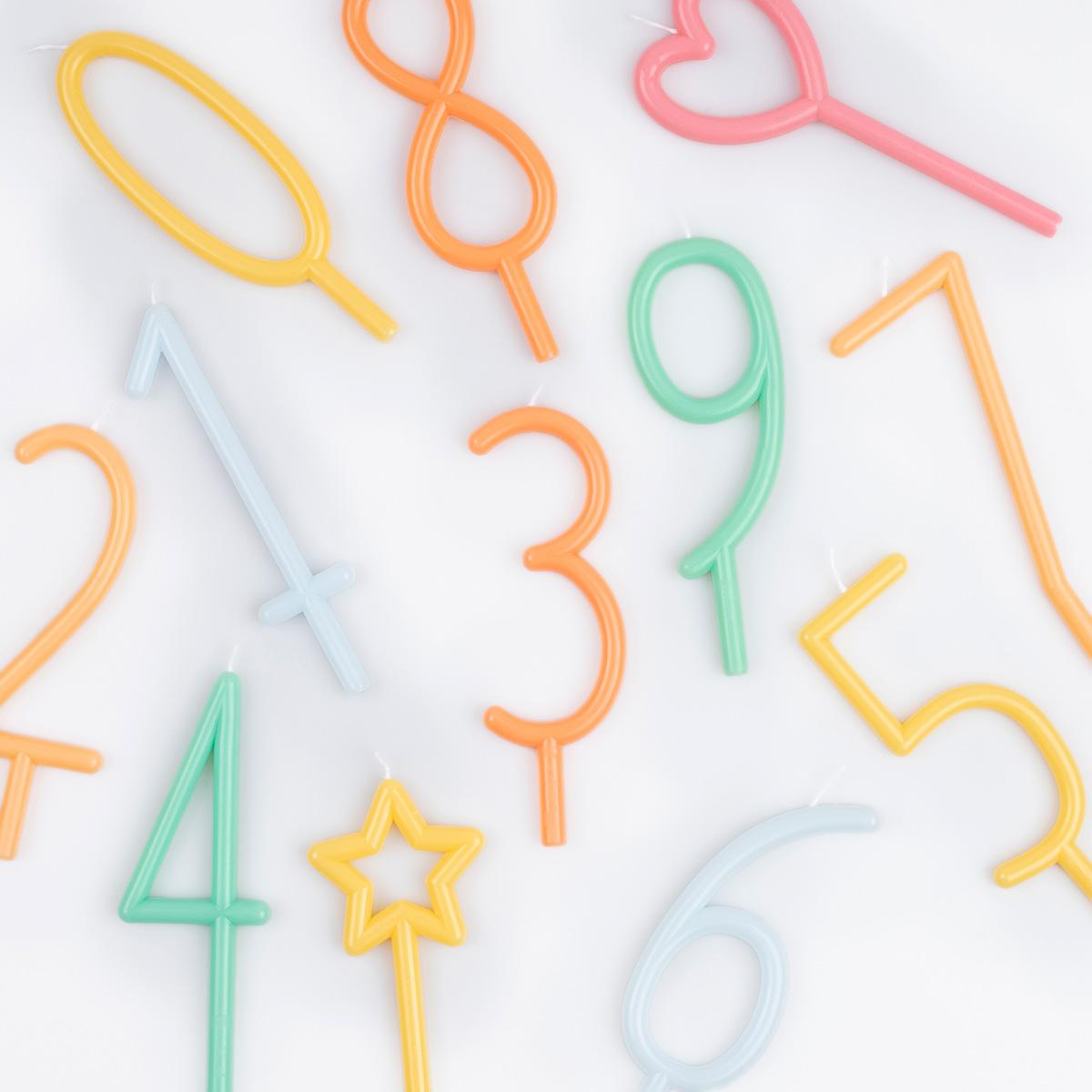Slim Number 4 Cake Candle | Meri Meri Number Candles Birthday Candles Slim Number 4 Cake Candle