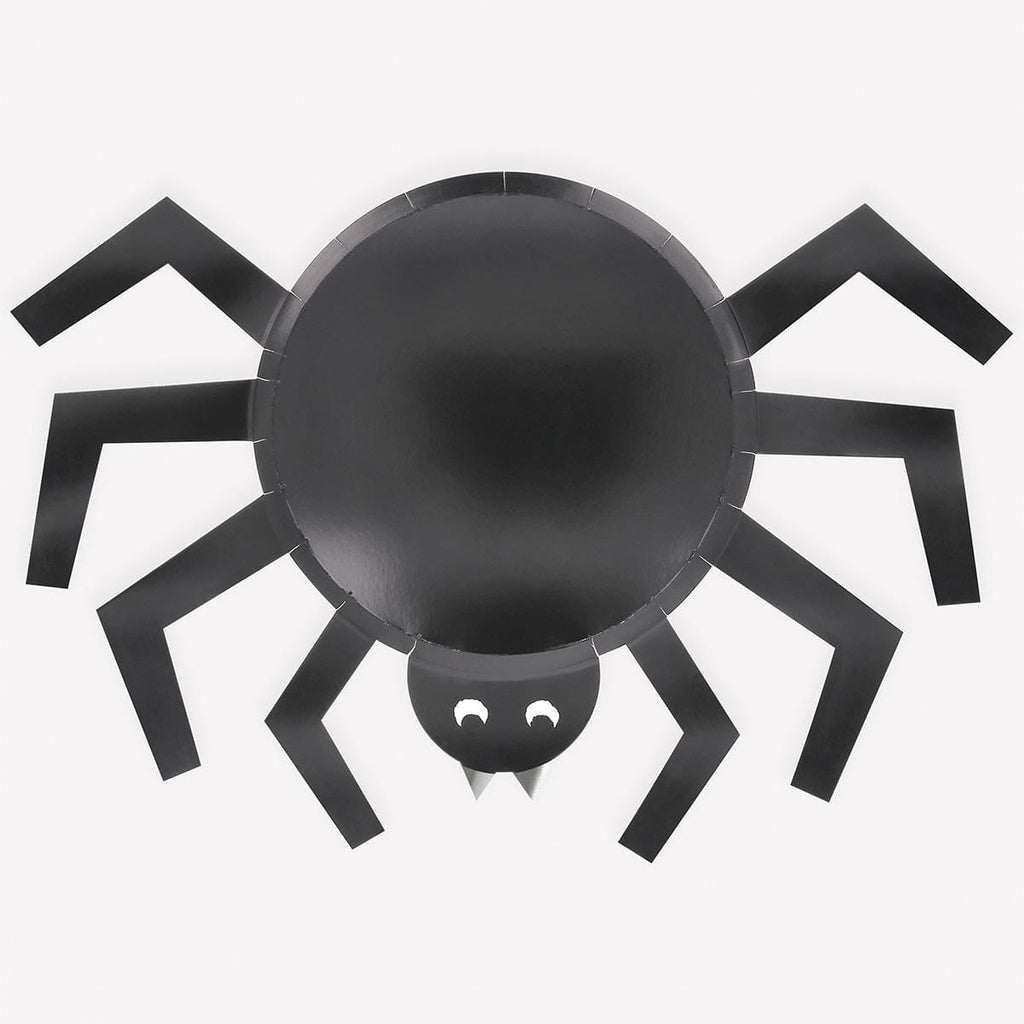 Spider Party Plates x 8 - Meri Meri Hallowee Party Supplies UK party plates Spider Party Plates x 8