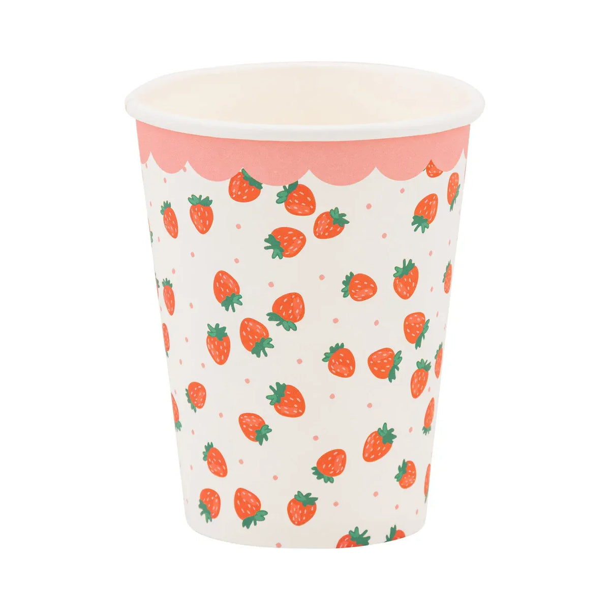 Strawberry Party Cups x 8 - My Mind's Eye Disposable Cups Strawberry Party Cups x 8