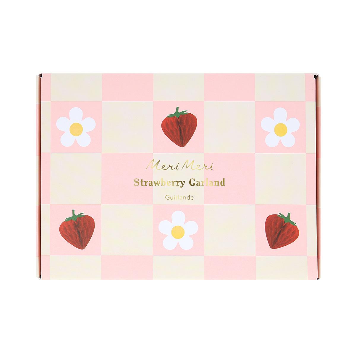 Strawberry Party Garland | Meri Meri Bunting Strawberry Party Garland