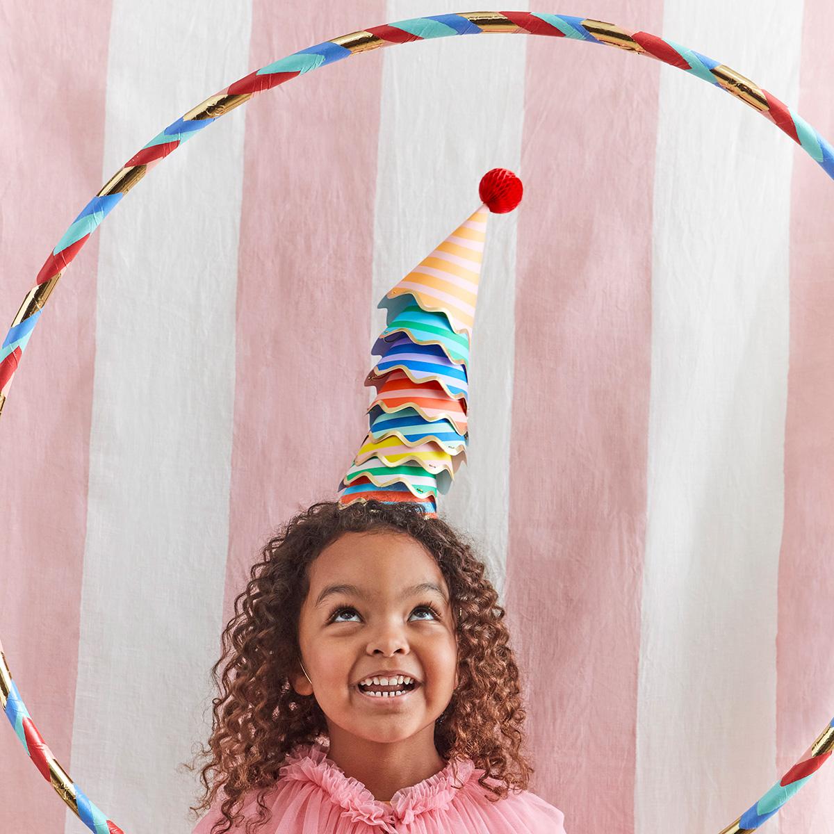 Stripe Party Hats x 8 | Meri Meri Party Hats Stripe Party Hats x 8