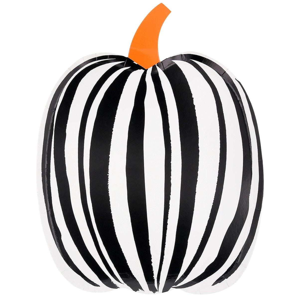 Stripe Pumpkin Party Plates x 8 | Meri Meri Halloween Table party plates Stripe Pumpkin Party Plates x 8
