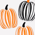 Stripe Pumpkin Party Plates x 8 | Meri Meri Halloween Table party plates Stripe Pumpkin Party Plates x 8