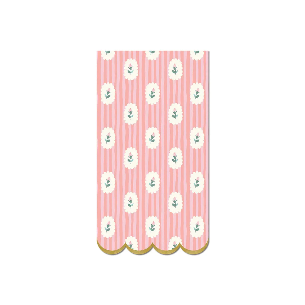 Striped Floral Party Napkins x 24 Paper Napkins Striped Floral Party Napkins x 24