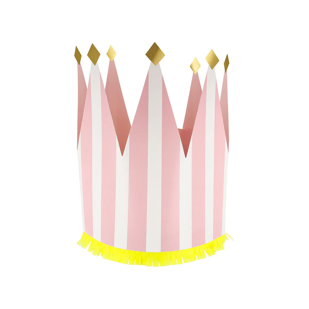 Striped Party Crowns - Pack of 8 Party Hats Striped Party Crowns - Pack of 8