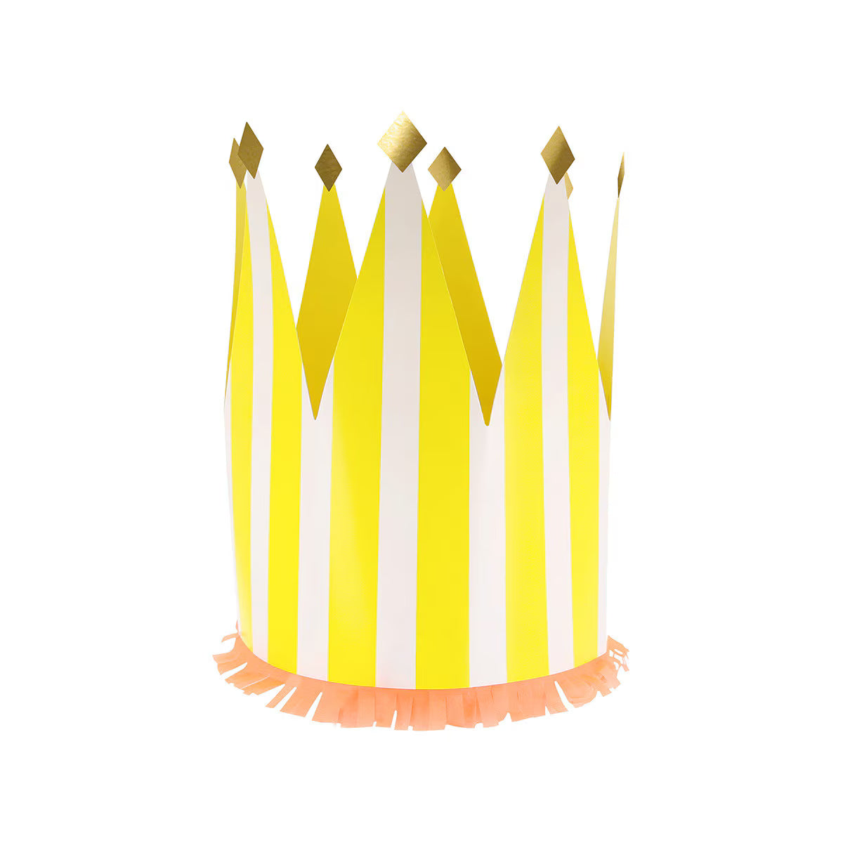 Striped Party Crowns - Pack of 8 Party Hats Striped Party Crowns - Pack of 8
