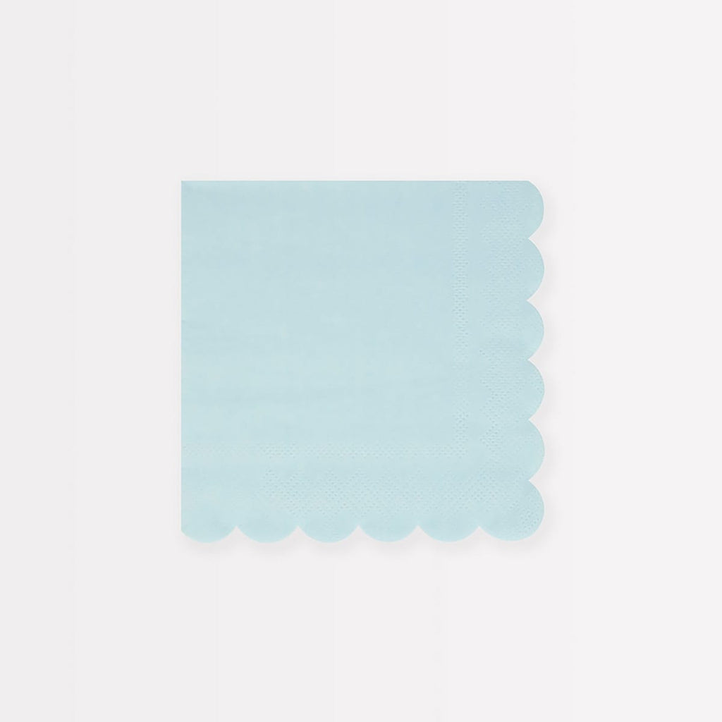 Summer Sky Blue Small Party Napkins x 16 | Meri Meri party napkins Summer Sky Blue Small Party Napkins x 16