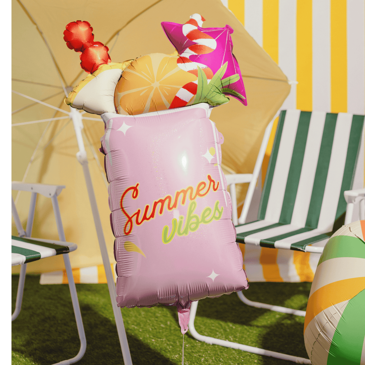 Summer Vibes Cocktail Foil Balloon Foil Balloon Summer Vibes Cocktail Foil Balloon