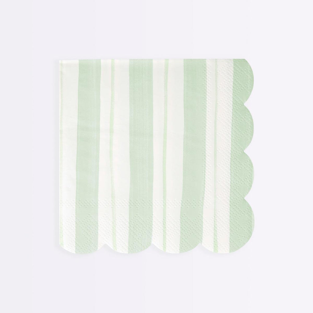Ticking Stripe Large Party Napkins x 16 party napkins Ticking Stripe Large Party Napkins x 16