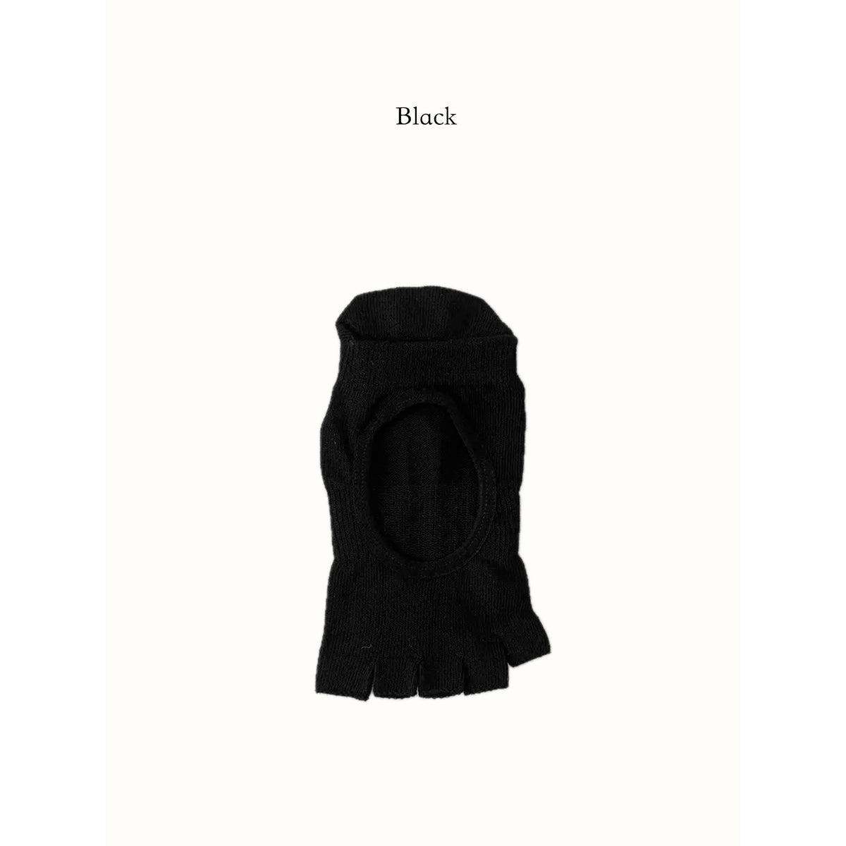 Toeless Grip Socks for Yoga & Pilates - Black