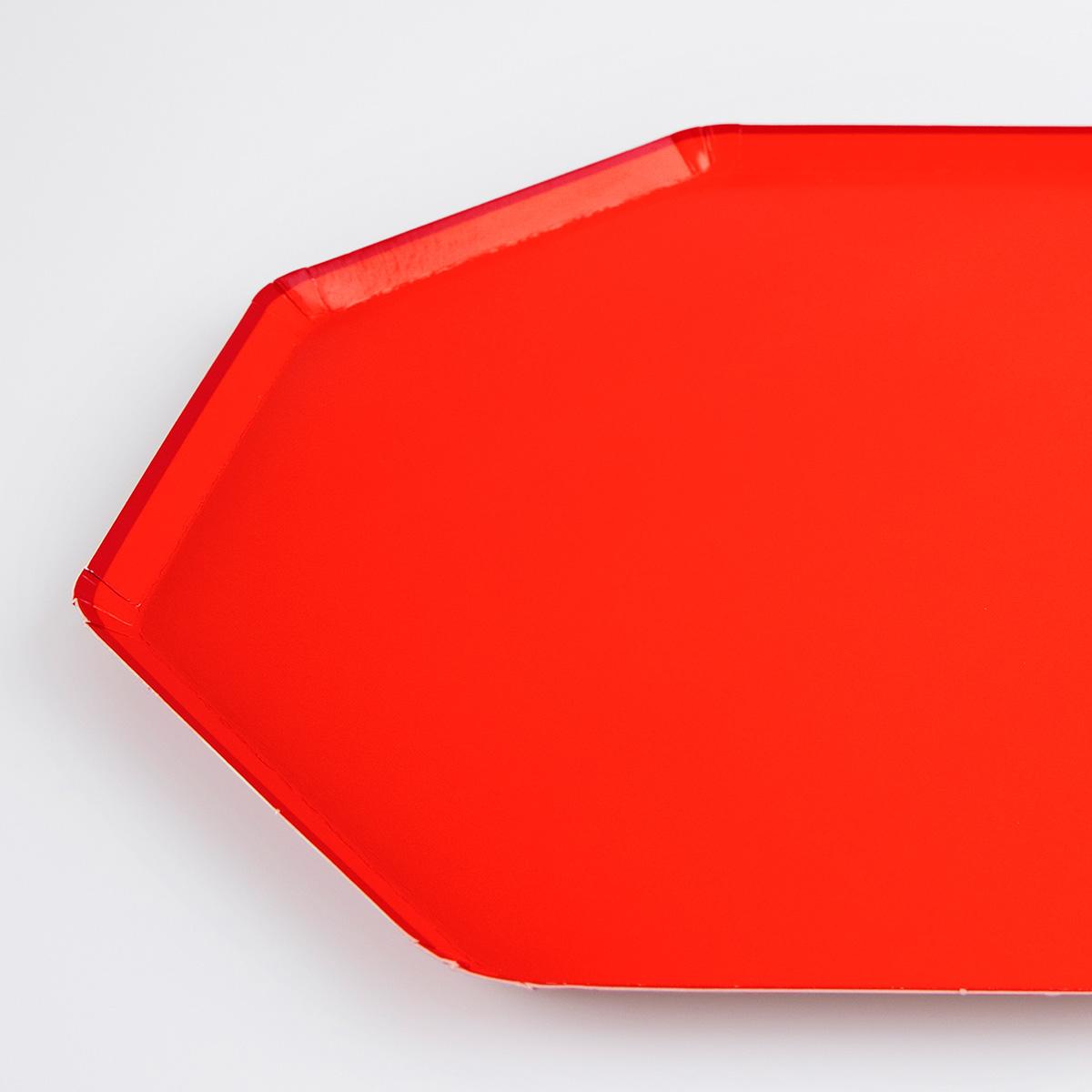 Tomato Red Dinner Party Plates x 8 | Meri Meri party plates Tomato Red Dinner Party Plates x 8