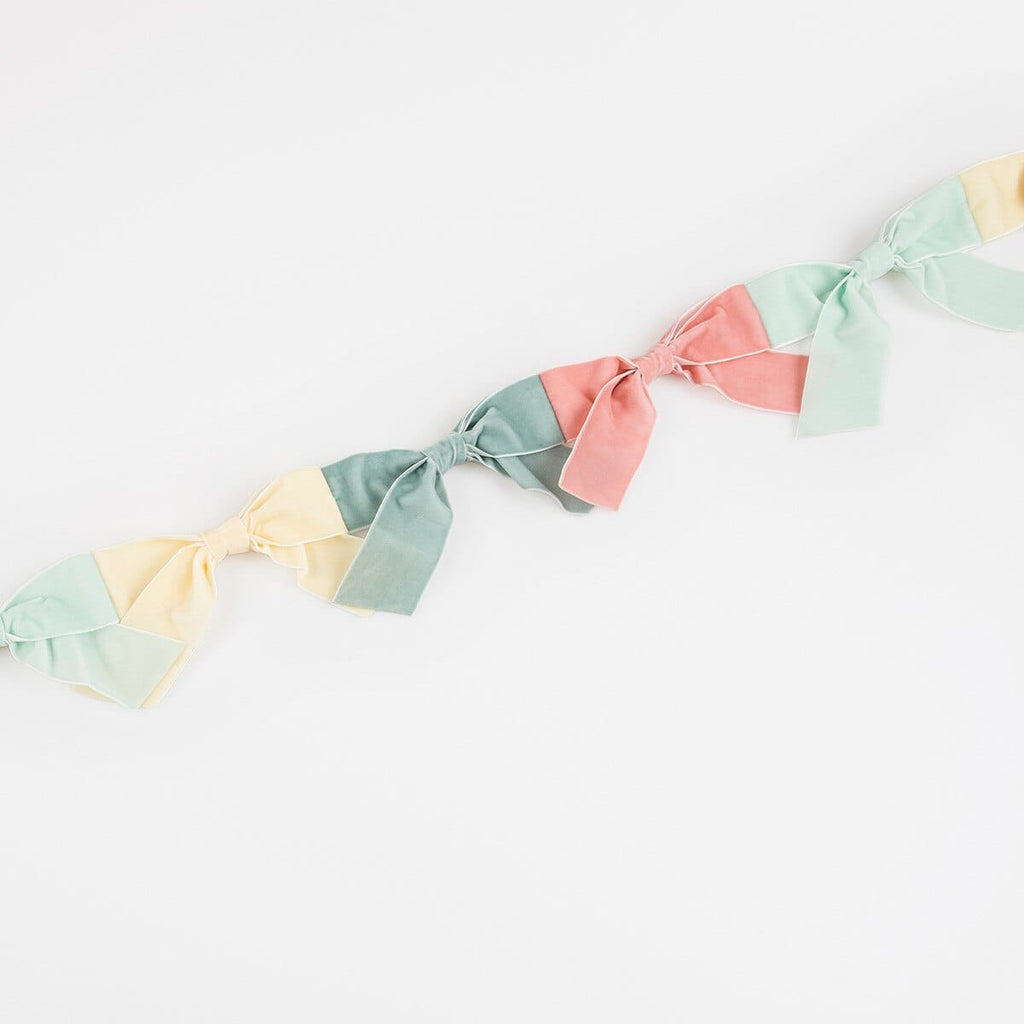 Velvet Bow Garland - Meri Meri Party Supplies Bunting Velvet Bow Garland