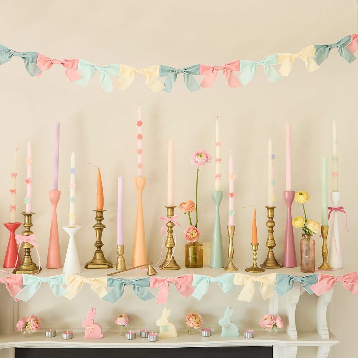 Velvet Bow Garland - Meri Meri Party Supplies Bunting Velvet Bow Garland