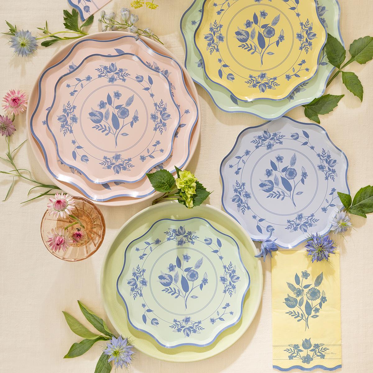 Vintage Botanical Side Party Plates x 8 | Meri Meri party plates Vintage Botanical Side Party Plates x 8