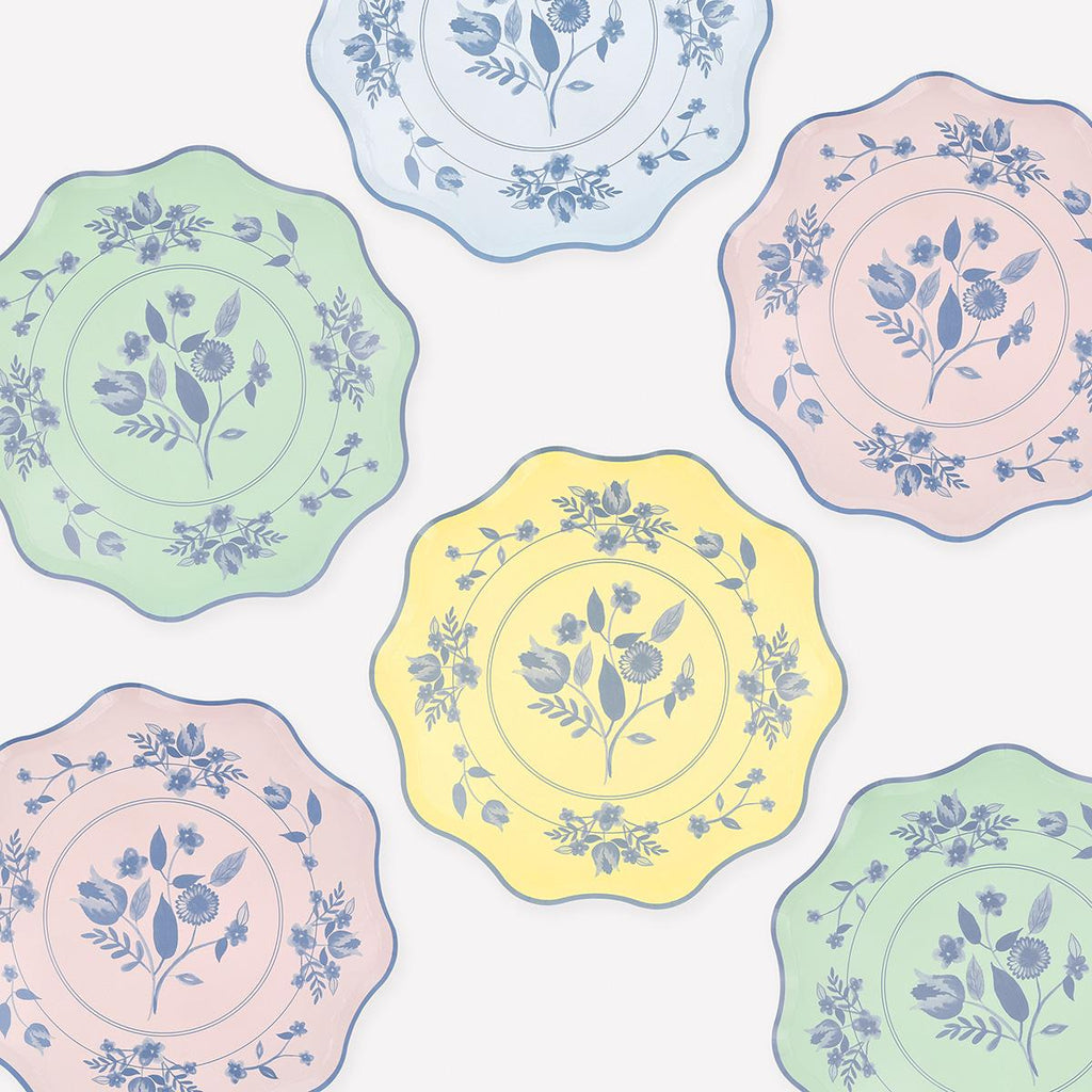 Vintage Botanical Side Party Plates x 8 | Meri Meri party plates Vintage Botanical Side Party Plates x 8