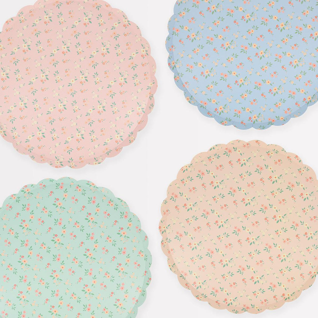 Vintage Ditsy Dinner Party Plates x 8 | Meri Meri party plates Vintage Ditsy Dinner Party Plates x 8
